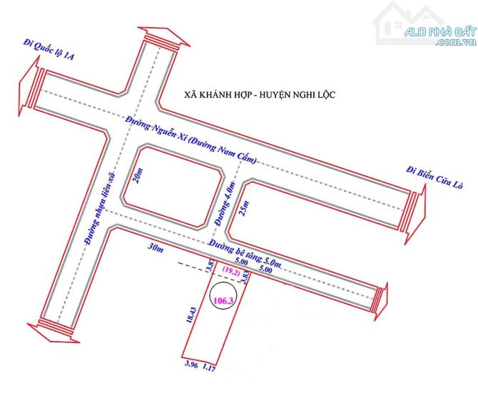 Bán lô đất siêu đẹp Khánh Hợp , Nghi Lộc gần đường Nguyễn Xí - 1