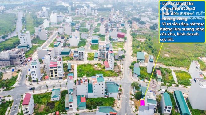 Bán 52.9m2 đất DV khu 25ha, vị trí siêu đỉnh lô áp góc sát trục đường 16m kinh doanh - 1