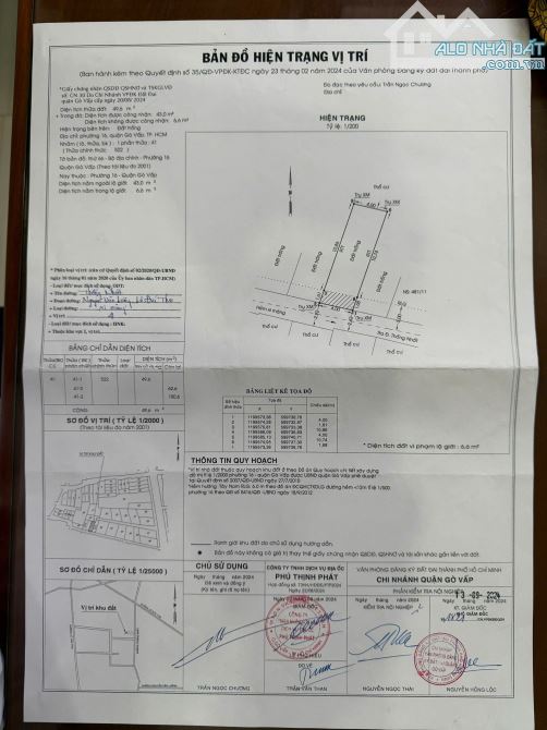 lô đất hẻm xe hơi, DT :4x12,5m=3,99tỷ. Đường thống nhất, P.16 GV. - 1