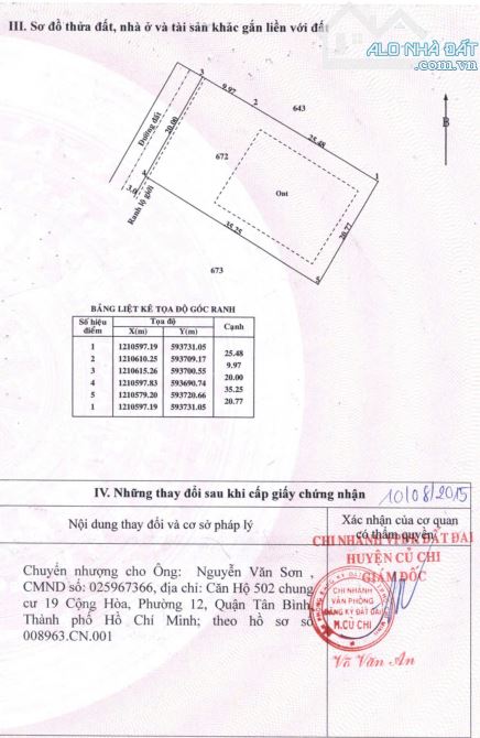 CHÍNH CHỦ KẸT TIỀN CẦN BÁN MIẾNG ĐẤT DT  1852,6M2 TẠI TÂN THẠNH ĐÔNG  CỦ CHI - 1