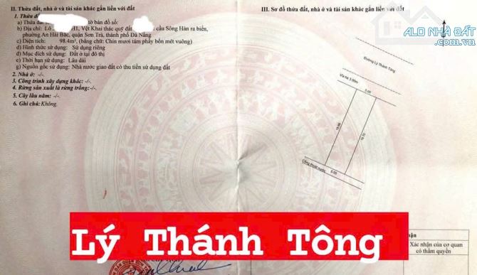 Bán lô đất MT Lý Thánh Tông An Hải Băc Sơn Trà - 2