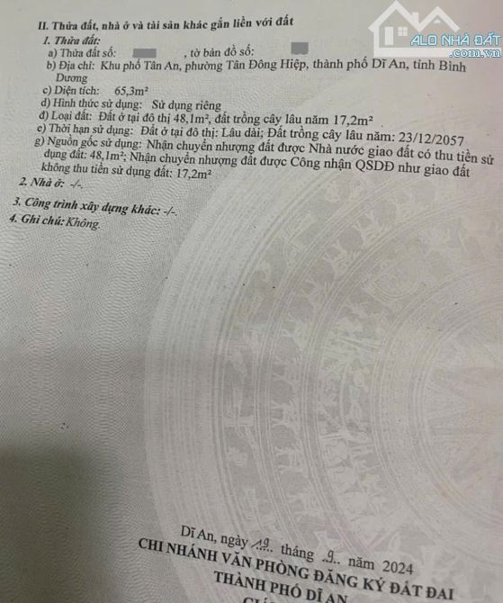 2,5Tỷ TL🔥Bán đất 65,3m2 tặng nhà cấp 4, gần Trung Tâm Y Tế Dĩ An, P.Tân Đông Hiệp, Dĩ An - 5