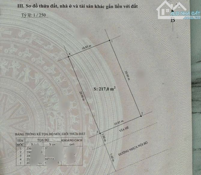 Bán đất 217m2  ICC Quán Mau hướng đông nam - Lạch Tray - TP Hải Phòng .