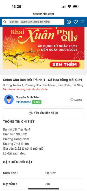 Nhà MT 2 tầng Võ Duy Dương, Liên Chiểu, đường lớn 10m5 - 10