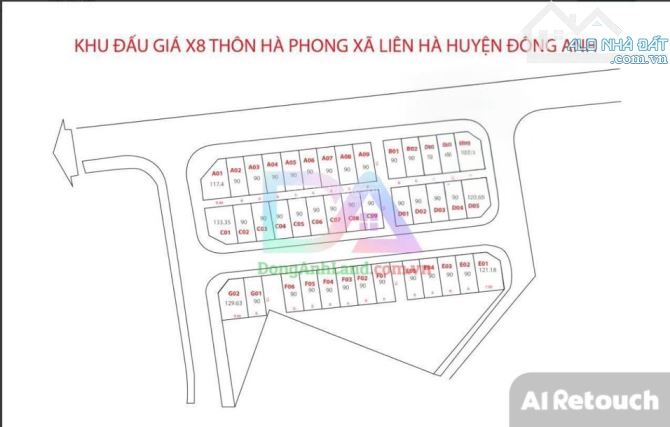 Bán đất Đấu Giá X8 xã Liên Hà, 3 mặt thoáng, 90m2, mặt tiền 6m, giá chỉ 5 tỷ. - 2