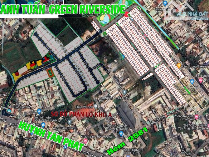 chính chủ bán đất khu Anh Tuấn đường 10m Huỳnh Tấn Phát, 80m2, giá 35 triệu/m2 - 2