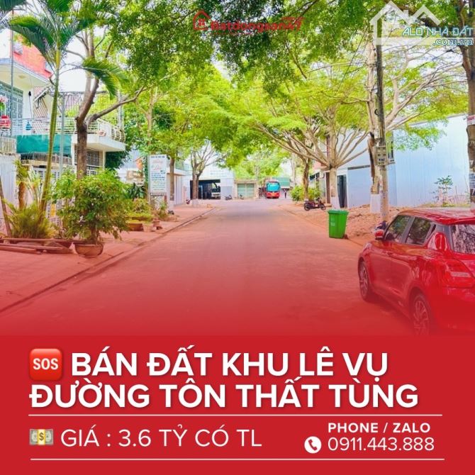 💥 BÁN ĐẤT MẶT TIỀN TÔN THẤT TÙNG - HƯỚNG TÂY BẮC (KHÔNG LỖI PHONG THỦY)