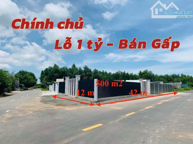 Mua 3,8 tỷ - Bán Nhanh giá chỉ 2,8 tỷ - Lô Góc 500 m2 (Quy hoạch đất ở), 2 mặt tiền đường - 1