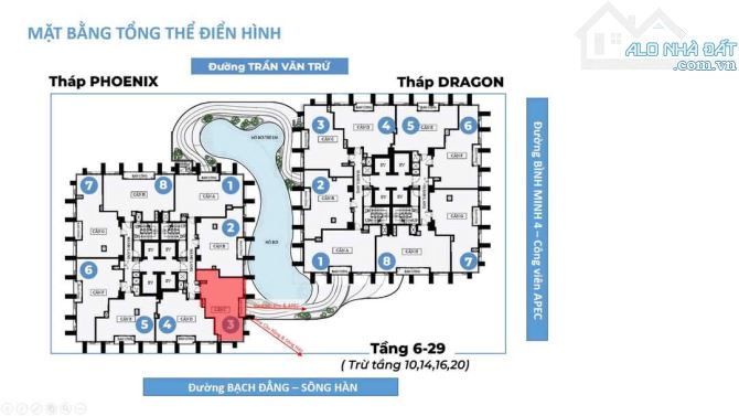 Chuyển nhượng Căn HOT Landmark view trực diện sông Hàn, tầng vừa phải, hướng Đông Nam