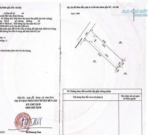 BÁN ĐẤT tặng NHÀ, MT BÊ TÔNG, P.AN TÂY, TP.BẾN CÁT, DT: 6x27, TC100M2, SHR, GIÁ 1,4 TỶ - 2