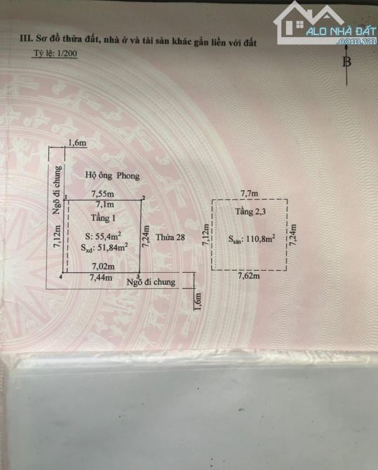 Bán Nhà3,95 tỷ. Ngô Gia Tự, Đằng Lâm, Hải An  3,95. 3,5.T.56.7,2.2,5m - 4