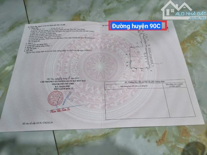 LÔ ĐẤT GÓC - VI TRÍ ĐẮC ĐỊA. Rộng 275m2 MẶT TIỀN 90E Mỹ Lương, Mỹ Phong. . - 4