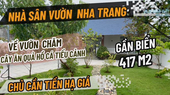 Bán nhà vườn ven nha trang - sân vườn hồ cá tiểu cảnh nhà chòi thích hợp nghỉ dưỡng