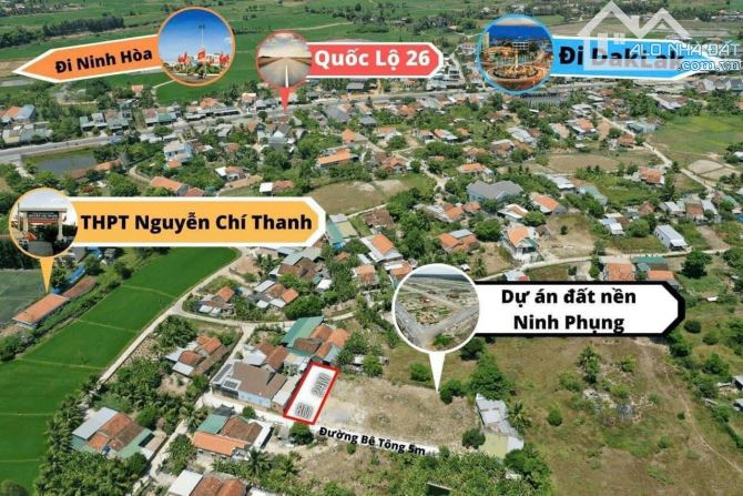 Lô đất thôn Đại Cát 2 - Ninh Phụng - Diện tích 229m2 ( 120 thổ cư ) - ngang 9,41