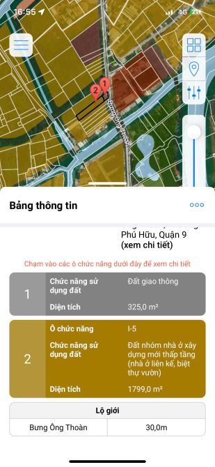 bán 2100m2/ 80 tỷ đất mặt tiền đường Bưng Ông Thoàn, Phú Hữu - 3