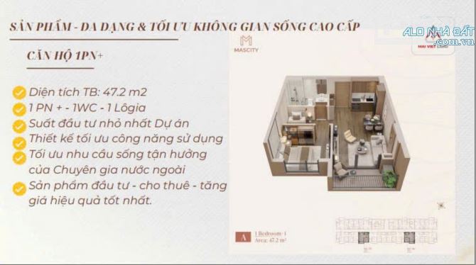 CHỈ 1,69 TỶ - DỰ ÁN CHUNG CƯ CAO CẤP MASCITY BẮC GIANG - VỊ TRÍ ĐẸP - ĐẦU TƯ TỐT