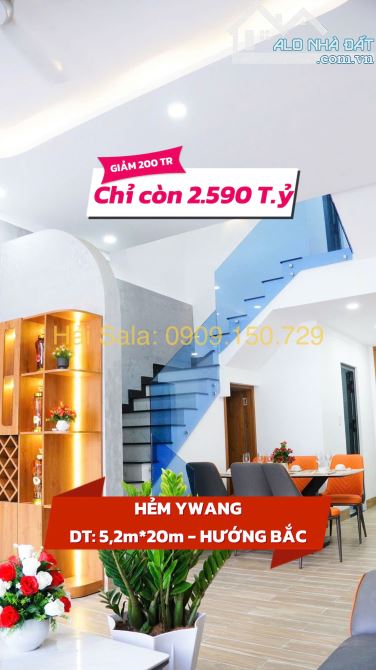 CĂN NHÀ 2 TẦNG SIÊU ĐẸP Y WANG 2,590 tỷ