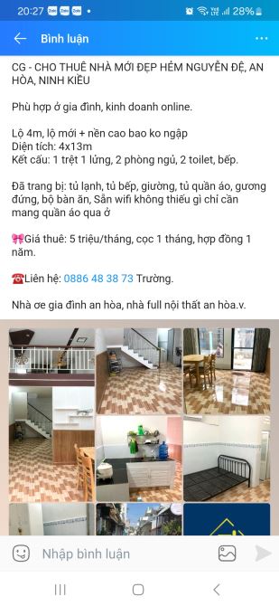 Nhà mới đẹp có nội thất đường Nguyễn Đệ - 1