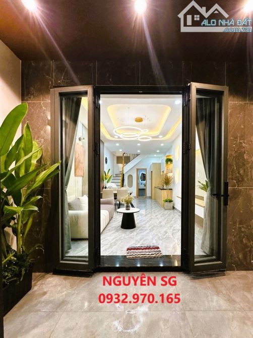 HIẾM, 3 TẦNG FULL NỘI THẤT, DT 40 M2 (3,6 x 11), HẺM 6M, 7 CHỖ ĐẬU CỬA, NGUYỄN VĂN ĐẬU, BT - 1