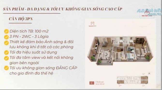 CHỈ 1,69 TỶ - DỰ ÁN CHUNG CƯ CAO CẤP MASCITY BẮC GIANG - VỊ TRÍ ĐẸP - ĐẦU TƯ TỐT - 2