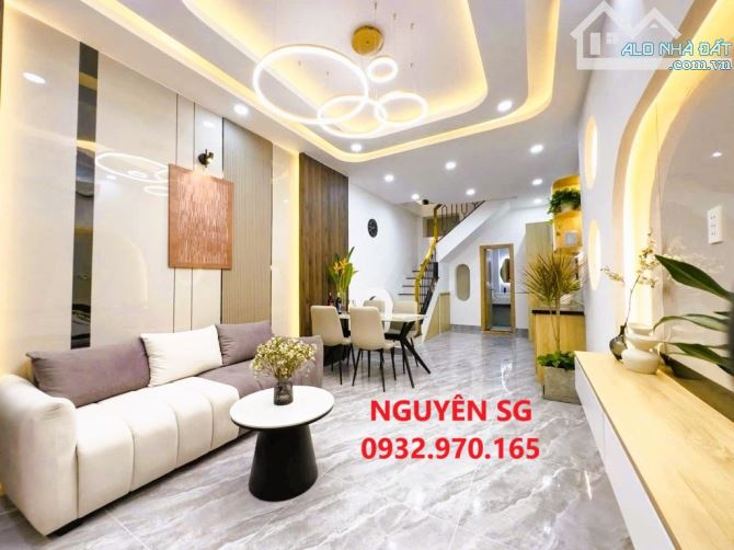 HIẾM, 3 TẦNG FULL NỘI THẤT, DT 40 M2 (3,6 x 11), HẺM 6M, 7 CHỖ ĐẬU CỬA, NGUYỄN VĂN ĐẬU, BT - 2