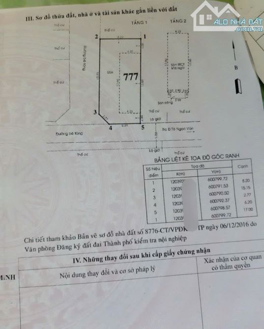 Bán nhà góc 2 mặt tiền hẻm 45 TX33, Q12, gần Tô Ngọc Vân, Hà Huy Giáp. DT 8,2x17m, ko LG,