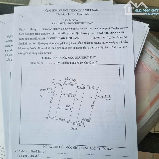 5×25 thổ Bình Lãng_Tân Trụ_Long An 269 triệu rẻ ngộp - 2