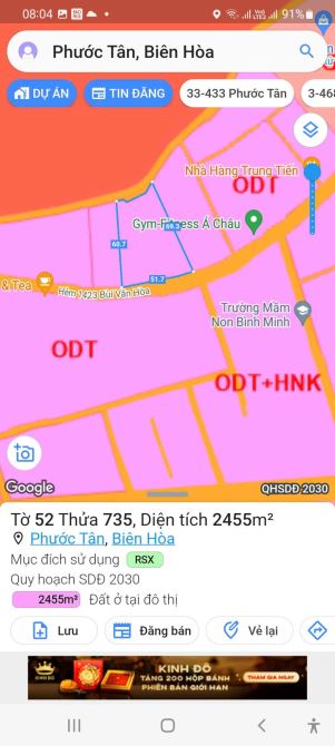Bán đất gần Đường Võ Nguyên Giáp, Phường Phước Tân, Biên Hòa, Đồng Nai diện tích 527m2 - 3
