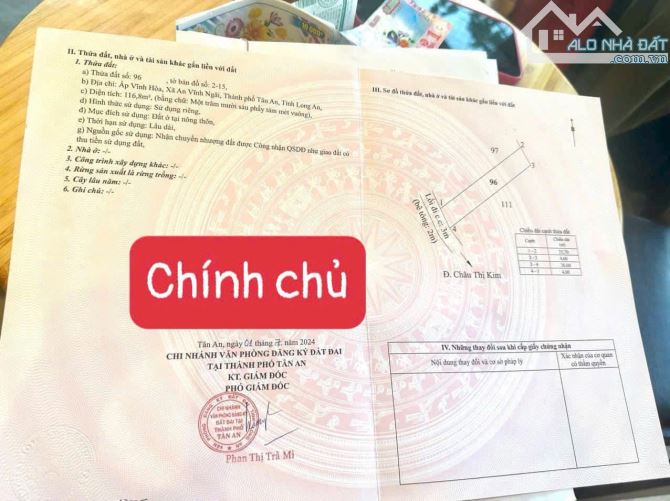 ✅ Bán đất thổ hẽm Châu Thị Kim thuộc An Vĩnh Ngãi , TP Tân An_  Diện Tích : 4.6 x 26m2 - 5