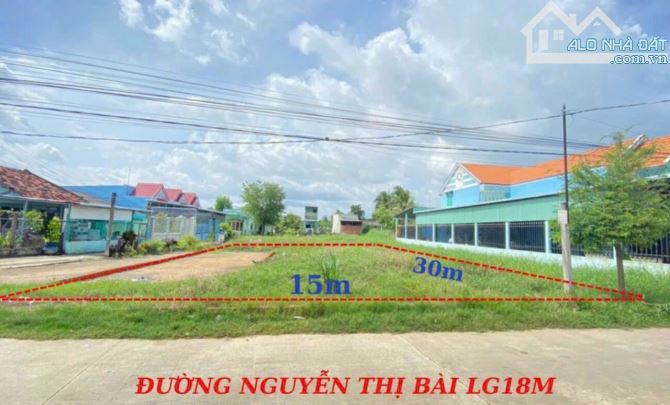 CHÍNH CHỦ GỬI BÁN 450M2 ĐẤT THỔ  MẶT TIỀN ĐƯỜNG NGUYỄN THỊ BÀI - KẾT NỐI TPHCM CHỈ 30 PHÚT