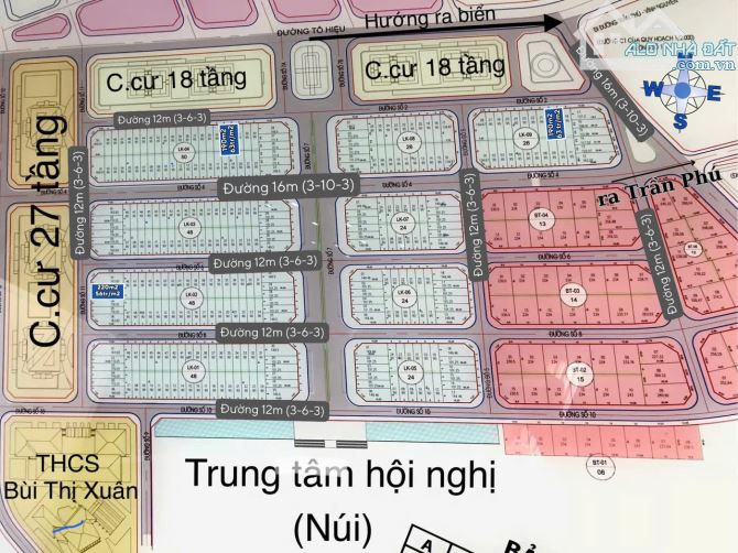 Bán đất sổ hồng KĐT Mipeco Nha Trang, DT 134m2, Đông Bắc, cách biển 500m, giá 73tr/m - 3