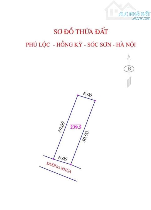 Bán lô đất trục chính kinh doanh xã Hồng Kỳ - Sóc Sơn - HN mà giá chỉ hơn 9.Xtr/m  DT: 240 - 3