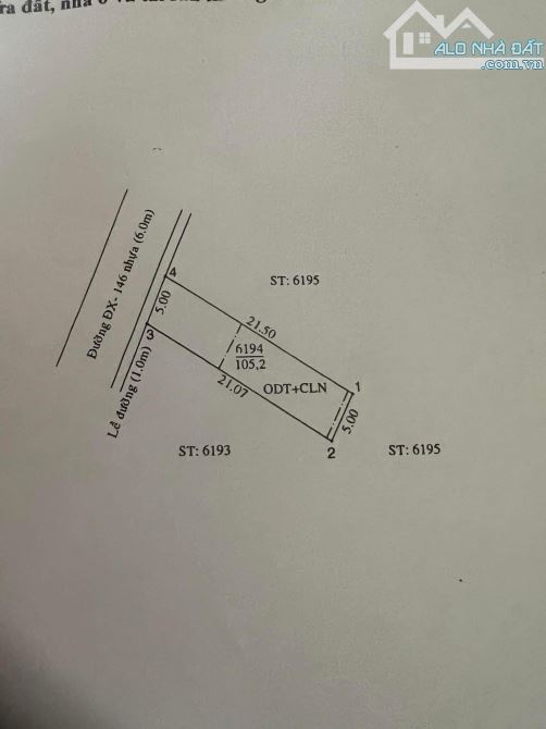 Đất Dx146 Tương Bình Hiệp, 5x21(60tc) giá 1ty480 - 3