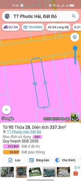 Đất Biển Thị Trấn Phước Hải, 337m3, 8x40, 3242m2 thổ cư, đường nhựa lớn Mạc Thanh Đạm - 3