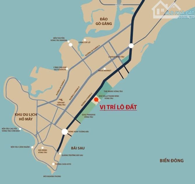 🏧MS.T6 - Bán đất BT làng du lịch CHÍ LINH sát khu Thanh Bình, Vũng Tàu.  Giá 17 tỷ - 1