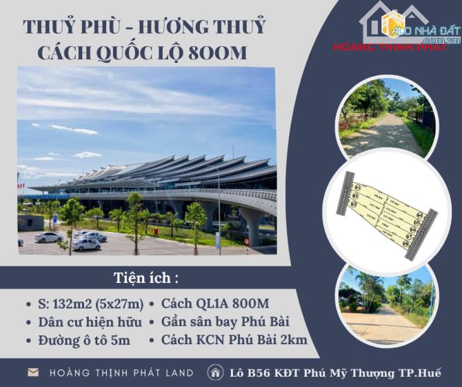 Đất Hương Thuỷ - sổ hồng sang tên ngay. Giá chỉ 480tr