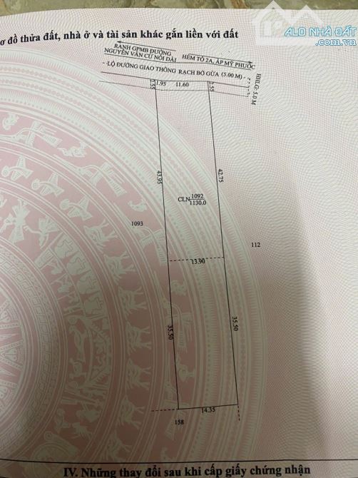 11,6 x 82= 1.130m2 giá 5,550 tỷ Lộ 5m cách Nguyễn Văn Cừ 300m Đại Học Nam CT, FPT 500m