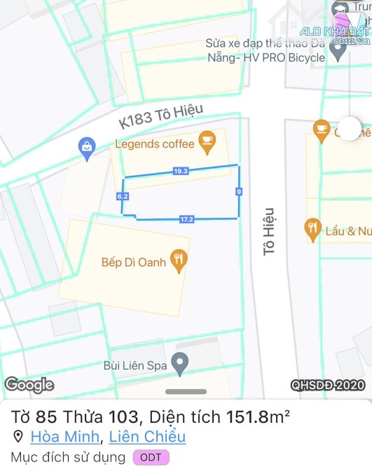 🔴 GIÁ TỐT 🔴 152.5m2 Đất MT Tô Hiệu đang cho thuê 20 triệu - P. Hoà Minh, Q. Liên Chiểu - 1