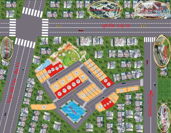 Bán lô đất View hồ,khu công viên ngay sát đường QL21,Khu CNC ,ĐH Quốc gia Sóc Sơn  Hà Nội - 3