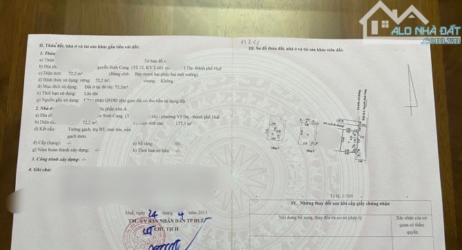 🕋🕋 Nhà 3 tầng kiệt ô tô Nguyễn Sinh Cung, Huế giá rẻ