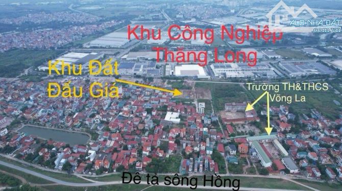 BÁN ĐẤT ĐẤU GIÁ X2 VÕNG LA, ĐÔNG ANH. DIỆN TÍCH TỪ 55M - 85M. ĐƯỜNG 50M - 3