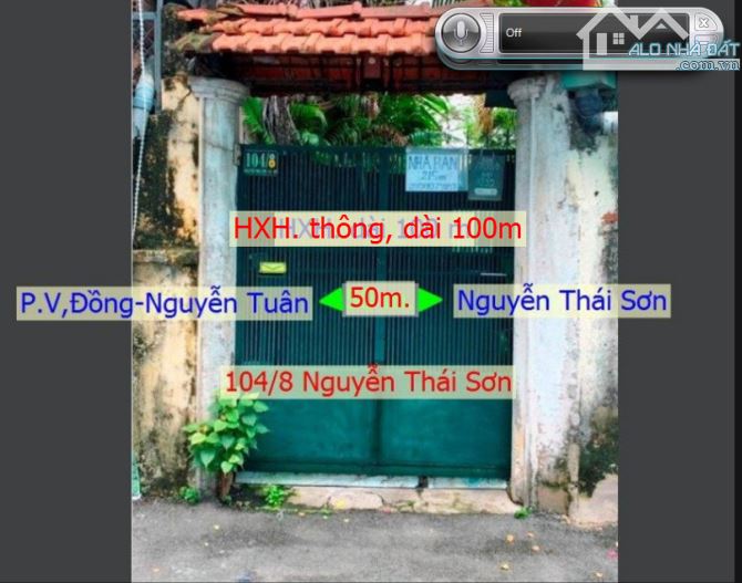 215m2/13,5 tỷ, 104/8 Nguyễn Thái Sơn. P.03, Nhà vườn  BV.175. - 3