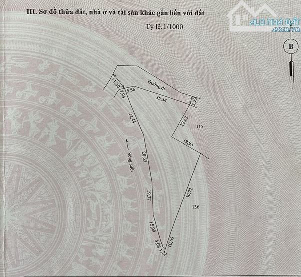 Thửa đất đẹp nhất khu Hói Dừa - 2 mặt tiền giáp sông - giá đầu tư - có sẵn 300 m2 đất ở - 3