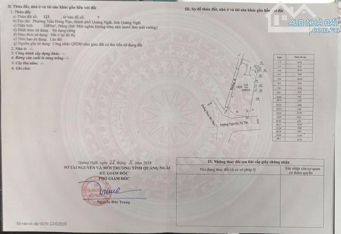 Bán lô đất hơn 1000 m ngay mặt tiền trung tâm tp quảng Ngãi giá ngợp bank - 4
