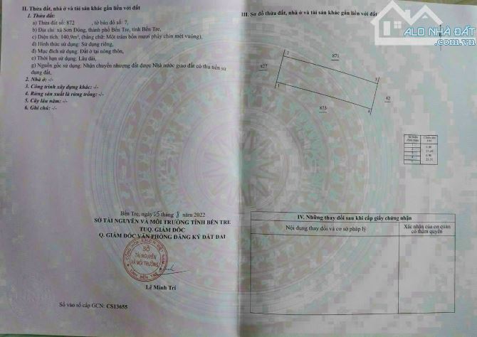 Nền Full thổ cư gần vòng xoay cầu Rạch miễu 2 - Sơn Đông - Tp Bến Tre - 3