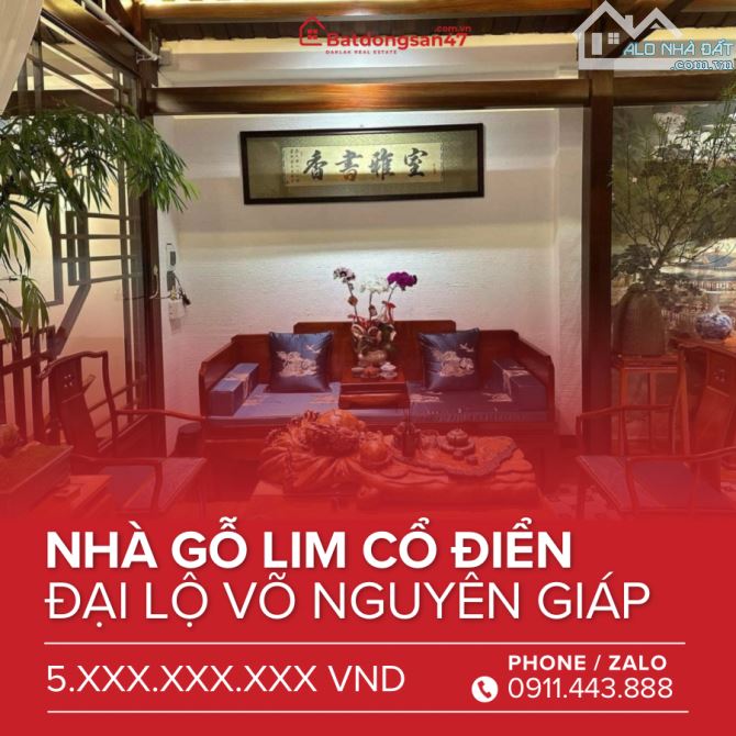 💥 BÁN NHÀ TÂN CỔ ĐIỂN GỖ LIM ĐẠI LỘ VÕ NGUYÊN GIÁP - 1