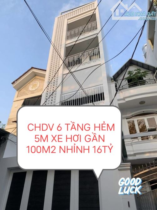 BÁN CHDV 6 TẦNG HẺM 5M 1 SẸC XE HƠI NGỦ TRONG NHÀ ĐƯỜNG HOÀNG VĂN THỤ TÂN BÌNH - 1