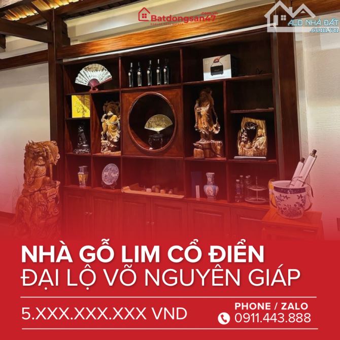💥 BÁN NHÀ TÂN CỔ ĐIỂN GỖ LIM ĐẠI LỘ VÕ NGUYÊN GIÁP - 2