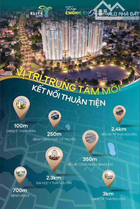 Mở bán sản phẩm căn hộ đầu tư tại trung tâm TP.Thái Nguyên, cam kết lợi nhuận 16%/năm - 2