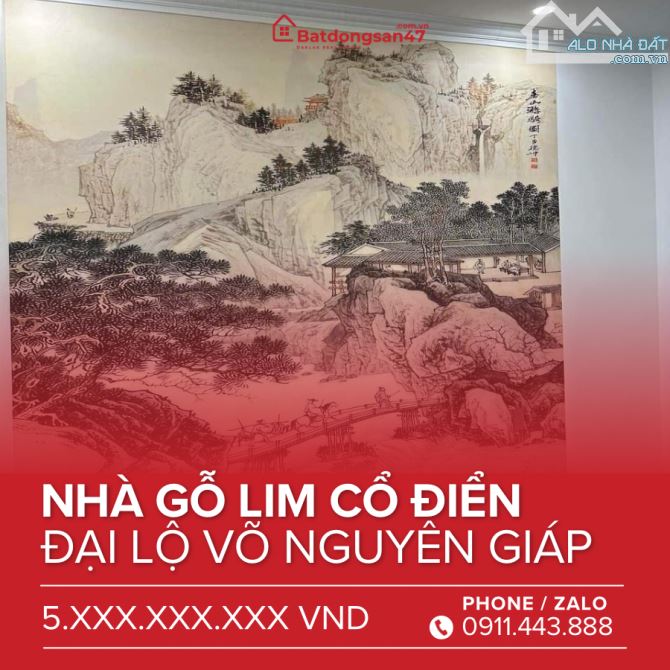 💥 BÁN NHÀ TÂN CỔ ĐIỂN GỖ LIM ĐẠI LỘ VÕ NGUYÊN GIÁP - 3